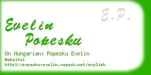 evelin popesku business card